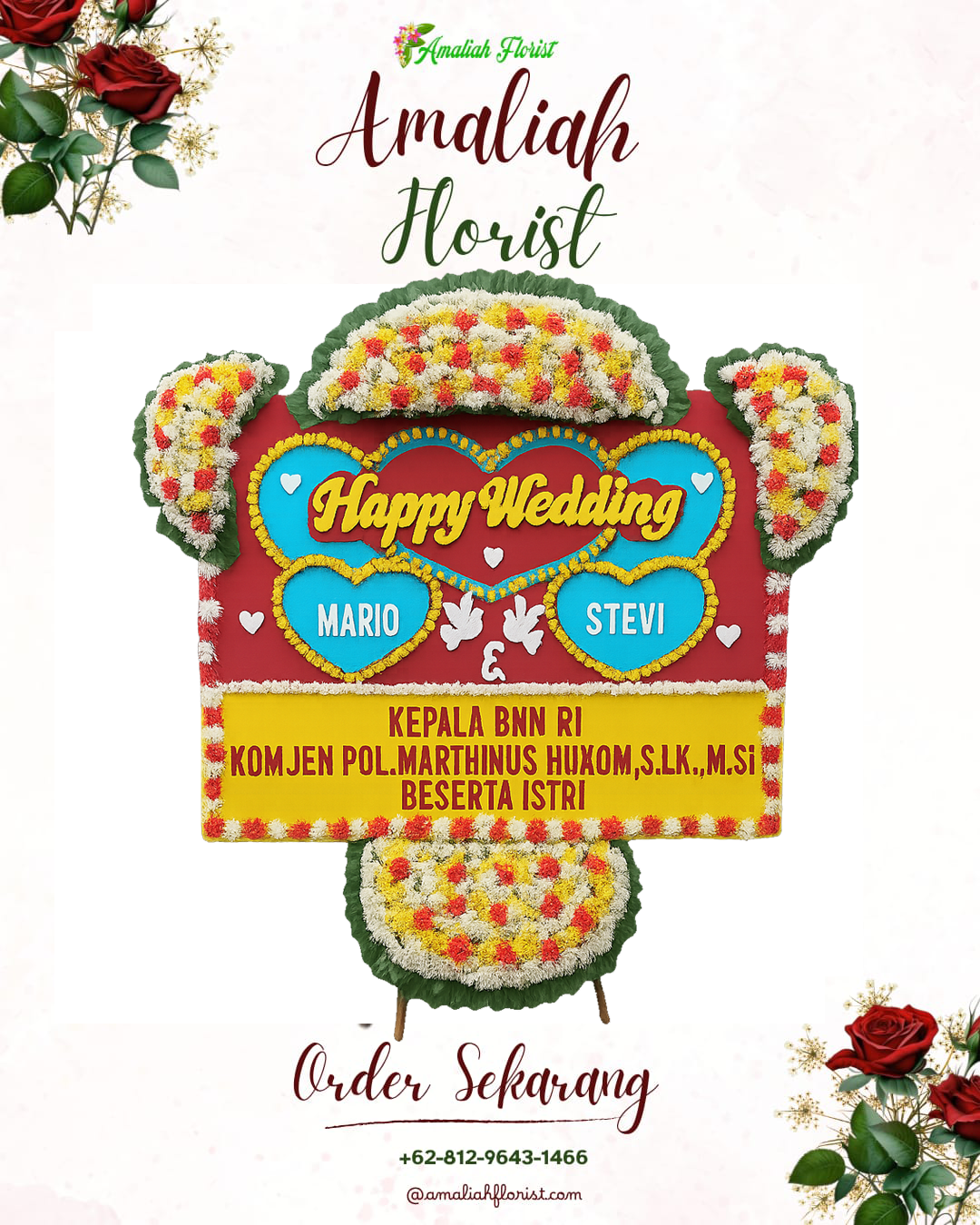 Papan Bunga Pernikahan Cinambo